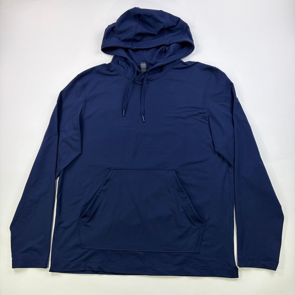 Lululemon City Sweat Pullover Hoodie Mens Large Navy Blue Activewear Stretch